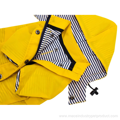 Reflective Buttons Pockets Removable pet Raincoat